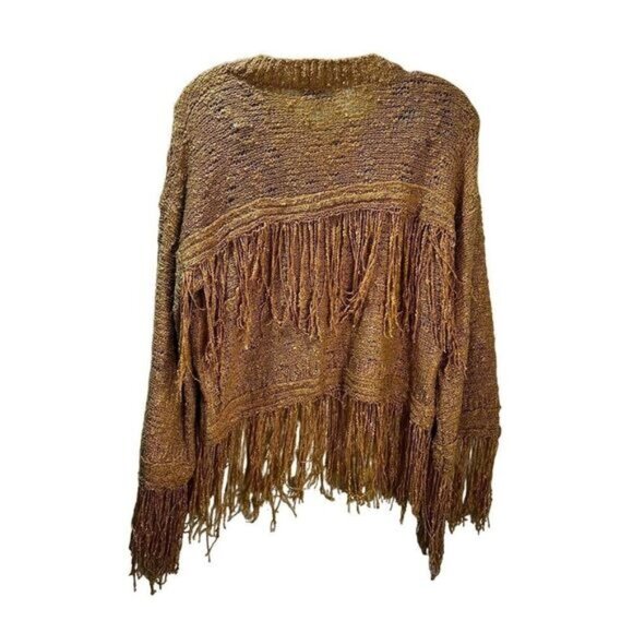 FATE Fringe Sweater Pullover V Neck Large NWOT - Picture 3 of 7